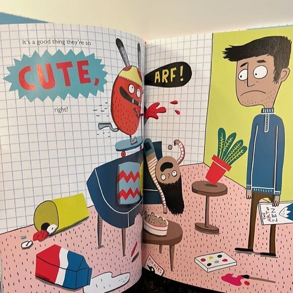 I Want a Monster! by Elise Gravel Hardcover Book with little monster plush - Picture 11 of 11